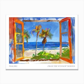 Malibu From The Window Series Poster Painting 4 Canvas Print