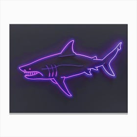 Neon Purple Smallscale Cookiecutter Shark 2 Canvas Print