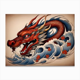 Dragon Tattoo Design Canvas Print