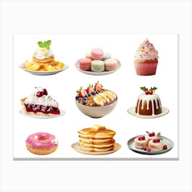 Desserts Canvas Print