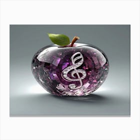 Music Note Apple 1 Canvas Print