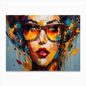 Woman In Sunglasses 17 Canvas Print