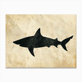 Smallscale Cookiecutter Shark Silhouette 5 Canvas Print