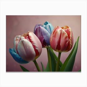 Three Tulips Canvas Print