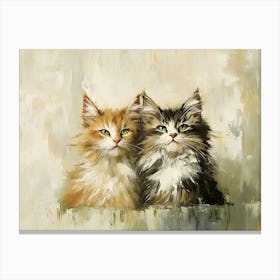 Minimalist Cats 2 Canvas Print