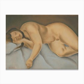 Reclining Female Nude, Mikuláš Galanda Canvas Print