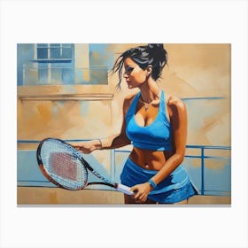 Pretty Tennis Player Canvas Print