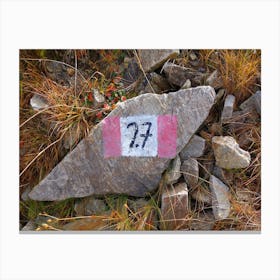 Number 27 Hiking Sign Canvas Print