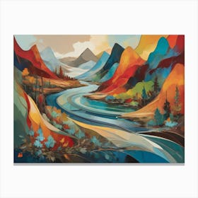 'River Valley' 3 Canvas Print