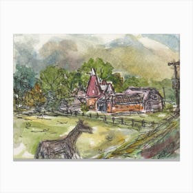 Oast Houses Near Cranbrook 13th Sep 2024 Canvas Print