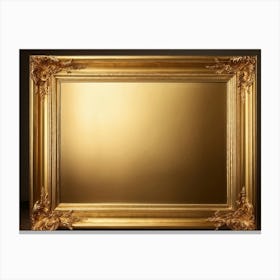 Bright Gold Metallic Border Featuring A Smooth Texture Elegantly Framing The Edge Of A Decadent A Canvas Print