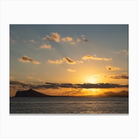 Golden sunset on the Mediterranean Sea Canvas Print