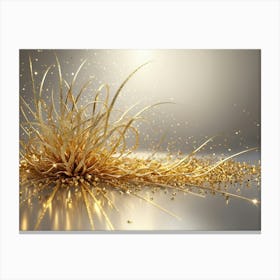 Christmass style sparkling silver gold background 16 Canvas Print