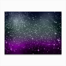 Grey Violet Shining Star Background Canvas Print