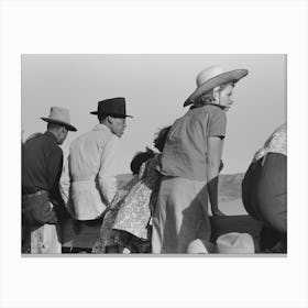 Spectators At Bean Day Rodeo, Wagon Mound, New Mexico By Russell Lee 1 Canvas Print