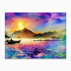 Solitude At Sunset  Canvas Print