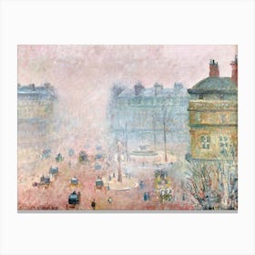 Place Du Theatre Francais Fog Effect (1897), Camille Pissarro Canvas Print