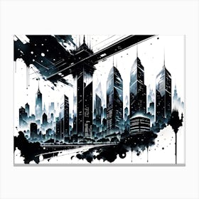 Futuristic Cityscape 11 Canvas Print