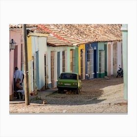 Colourful Streets In Trinidad, Cuba Canvas Print