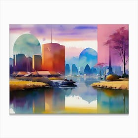 Abstract Cityscape 4 Canvas Print