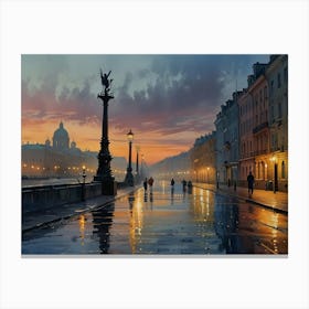 Rainy Day In St Petersburg Stampe su tela