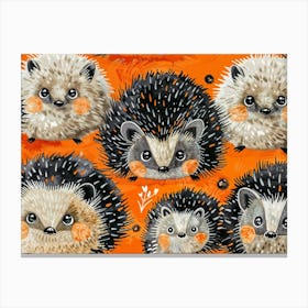 Nordic Hedgehogs Canvas Print