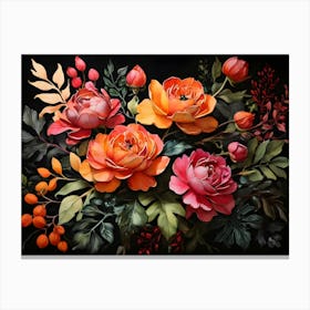 Default A Stunning Watercolor Painting Of Vibrant Flowers And 1 (3) (1) Canvas Print