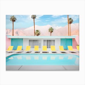 California Dreaming - Palm Springs Pool Day Canvas Print