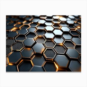 Abstract Hexagons 1 Canvas Print