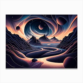 Psychedelic Landscape Canvas Print