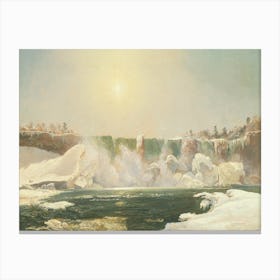 Niagara Falls In Winter, Jasper Francis Cropsey Canvas Print