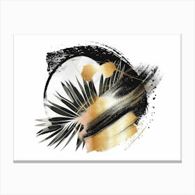 Gold And Black Painting 11 Canvas Print