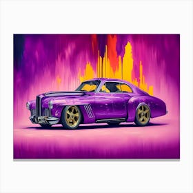 Purple Car Painting 1 Canvas Print