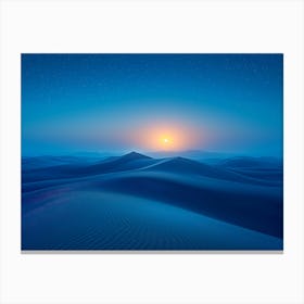 Sand Dunes At Night Canvas Print