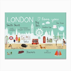 London Collage Canvas Print