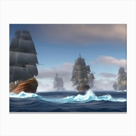 Pirates Caribic Seap Canvas Print