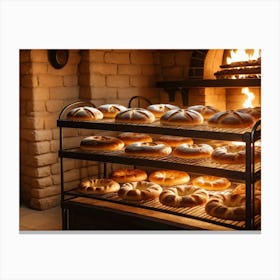 Inside a fine bakery 1 Canvas Print