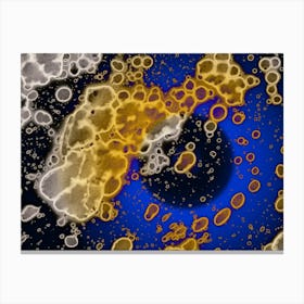 Yellow And Blue Watercolor Canvas Print