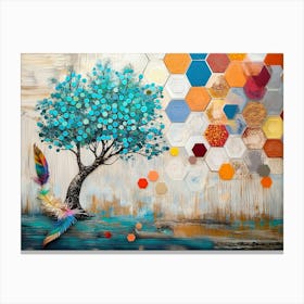 'Hexagon Tree' Canvas Print