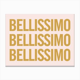 Bellissimo Pink And Gold Canvas Print