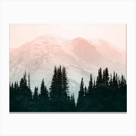 Mount Rainier Pastel Sunset Canvas Print