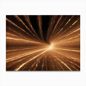 Abstract Tunnel With Glowing Lines And A Sense Of Depth And Perspective Canvas Print