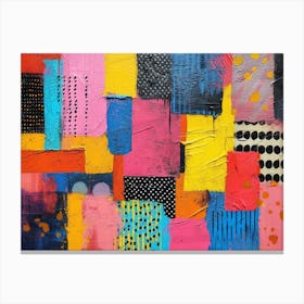 RetroRiso Revival: Embracing Analog Charm in Modern Design:Abstract Painting 3 Canvas Print