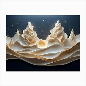 3d Paper Canvas Print