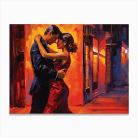 Couple Dancing At Night in Buenos Aires 1 Canvas Print