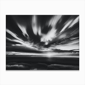 Black And White Sky Canvas Print