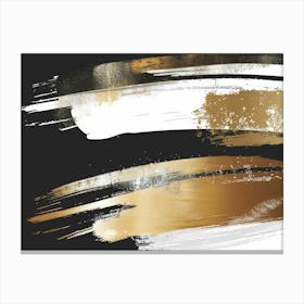 Abstract Gold And Black Painting 41 Canvas Print