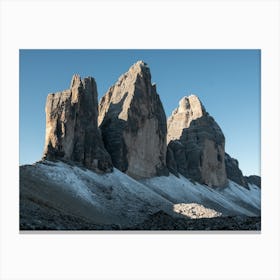 Tre Cime, Hiking In The Dolomites Canvas Print