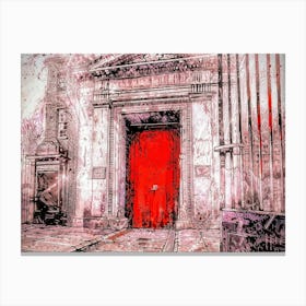 Red Door 1 Canvas Print