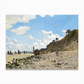 The Beach At Honfleur (1864–1866), Claude Monet Canvas Print